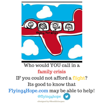 Reach out to Flying4Hope.com today! 