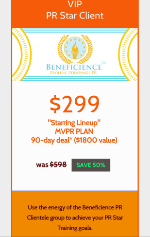 Choose from 3 tiered STAR Client #PR plans available before 2016 right now! https://publicrelations.leadpages.co/beneficience-pr-2016-packages/