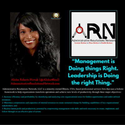 Alisha Roberts-Novak D.Ol of ARN featured Beneficience.com PRNews Post on Management and Leadership