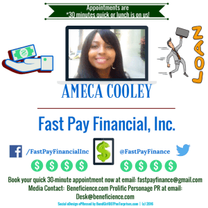 ameca-cooley-fast-pay-financial-executive-book-your-quick-30-minute-appointment-beneficience-com-prolific-personage-pr-social-graphic-edesign-epressed-by-tracey-bond-007-bondgirl007penterprises-com