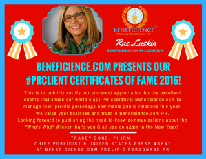 beneficience-com-pr-presents-our-pr-client-certificates-of-fame-2016-rae-luskin